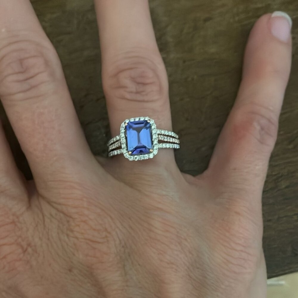 Tanzanite Engagement Ring - Size 6 1/2